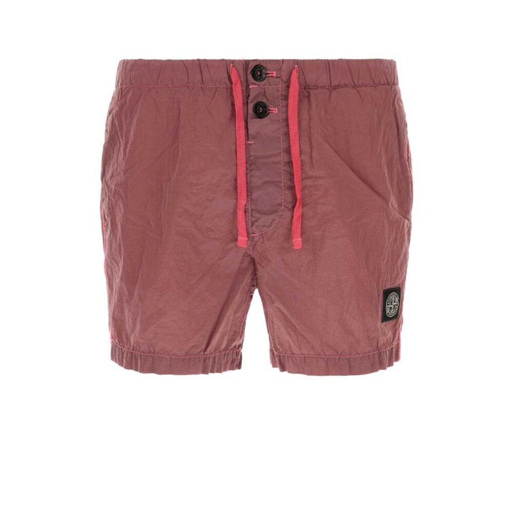 Stone Island Men Dark Pink Nylon Swimming Shorts